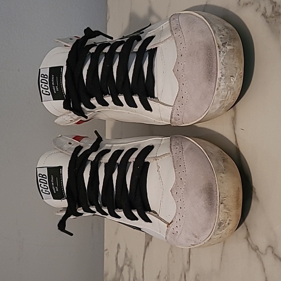 Golden Goose Mid Star Ice Nabuk Black Star Leather Suede Grunge Sneakers Mens 11 - Picture 3 of 16